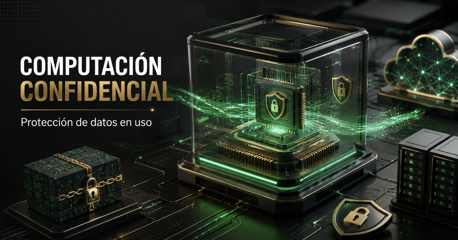 Computación confidencial protegiendo datos en uso dentro de un entorno seguro